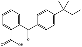 2-[4-(1,1-dimethylpropyl)benzoyl]benzoic acid Struktur