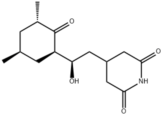 4-[(R)-2-[(1R,3S,5S)-3,5-Dimethyl-2-oxocyclohexyl]-2-hydroxyethyl]-2,6-piperidinedione Struktur