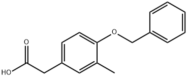 Benzeneacetic acid, 3-methyl-4-(phenylmethoxy)- Struktur