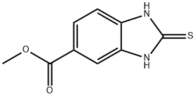 1H-BENZIMIDAZOLE-5-CARBOXYLIC ACID, 2,3-DIHYDRO-2-THIOXO-, METHYL ESTER Struktur