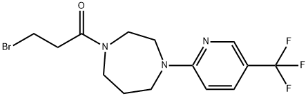 3-BROMO-1-(4-[5-(TRIFLUOROMETHYL)PYRIDIN-2-YL]-1,4-DIAZEPAN-1-YL)PROPAN-1-ONE Struktur