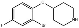 4-(2-Bromo-4-fluorophenoxy)piperidinehydrochloride Struktur