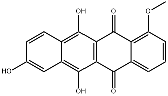 6,8,11-トリヒドロキシ-1-メトキシ-5,12-ナフタセンジオン(DOXORUBICIN IMPURITY) 化學構(gòu)造式