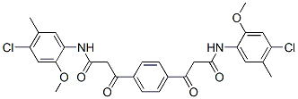 4,4'-dichloro-2,2'-dimethoxy-5,5'-dimethyl-alpha,alpha'-terephthaloyldiacetanilide  Struktur