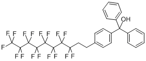 1-[4-(1H,1H,2H,2H-Perfluorodecyl)phenyl)-1,1-diphenylmethanol Struktur