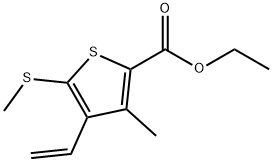 ETHYL 3-METHYL-5-(METHYLTHIO)-4-VINYLTHIOPHENE-2-CARBOXYLATE Struktur