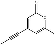 2H-Pyran-2-one, 6-methyl-4-(1-propynyl)- (9CI) Struktur