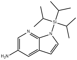 1H-Pyrrolo[2,3-b]pyridin-5-amine, 1-[tris(1-methylethyl)silyl]- Struktur