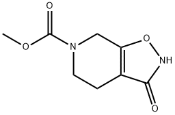 methyl 3,4,5,7-tetrahydro-3-oxoisoxazolo[5,4-c]pyridine-6(2H)-carboxylate Struktur