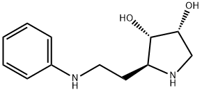 3,4-Pyrrolidinediol,2-[2-(phenylamino)ethyl]-,(2S,3S,4R)-(9CI) Struktur