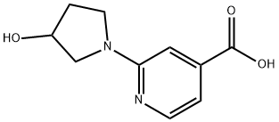 2-(3-Hydroxy-1-pyrrolidinyl)isonicotinic acid Struktur