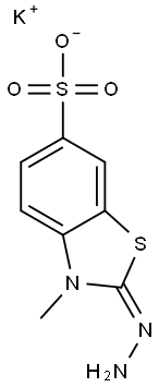 potassium 2-hydrazono-2,3-dihydro-3-methylbenzothiazole-6-sulphonate Struktur