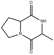 Pyrrolo[1,2-a]pyrazine-1,4-dione, hexahydro-3-methyl- (9CI) Struktur