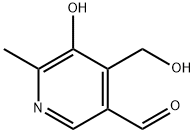 5-hydroxy-4-(hydroxymethyl)-6-methyl-pyridine-3-carbaldehyde Struktur