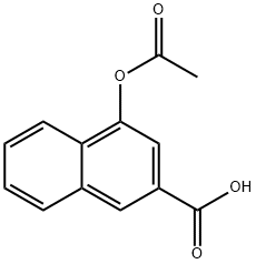 4-乙酰氧基-2-萘甲酸 結構式