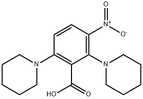 3-NITRO-2,6-DIPIPERIDINOBENZOIC ACID Struktur