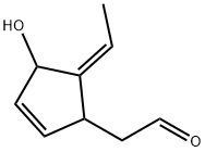 2-Cyclopentene-1-acetaldehyde, 5-ethylidene-4-hydroxy-, (5Z)- (9CI) Struktur