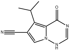 5-ISOPROPYL-4-OXO-3,4-DIHYDROPYRROLO[2,1-F][1,2,4]TRIAZINE-6-CARBONITRILE Struktur