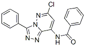 N-(3-chloro-9-phenyl-1,2,7,8-tetrazabicyclo[4.3.0]nona-2,4,6,8-tetraen -5-yl)benzamide Struktur