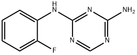 2-AMINO-4-(2-FLUOROPHENYLAMINO)-1,3,5-TRIAZINE Struktur