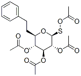 .beta.-D-Glucopyranoside, phenylmethyl 1-thio-, tetraacetate Struktur