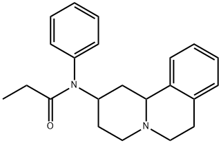 N-(1,3,4,6,7,11b-Hexahydro-2H-benzo[a]quinolizin-2-yl)-N-phenylpropionamide Struktur