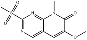 Pyrido[2,3-d]pyrimidin-7(8H)-one,  6-methoxy-8-methyl-2-(methylsulfonyl)- Struktur