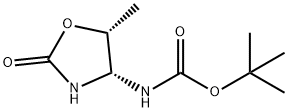 Carbamic acid, [(4S,5R)-5-methyl-2-oxo-4-oxazolidinyl]-, 1,1-dimethylethyl Struktur