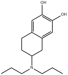 2-(N,N-dipropyl)amino-6,7-dihydroxytetralin Struktur