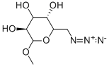 (3S,5S)-2-AZIDOMETHYL-6-METHOXY-TETRAHYDRO-PYRAN-3,4,5-TRIOL Struktur