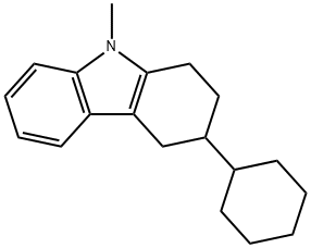 3-cyclohexyl-9-methyl-1,2,3,4-tetrahydrocarbazole Struktur