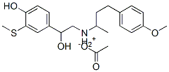 [4,beta-dihydroxy-3-(methylthio)phenethyl][1-methyl-3-(4-methoxyphenyl)propyl]ammonium acetate Struktur