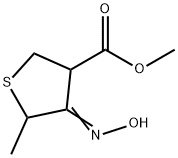 3-Thiophenecarboxylicacid,tetrahydro-4-(hydroxyimino)-5-methyl-,methyl Struktur