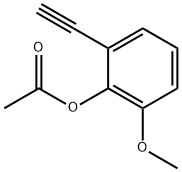 Phenol, 2-ethynyl-6-methoxy-, acetate (9CI) Struktur