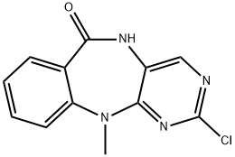 2-chloro-11-Methyl-5H-benzo[e]pyriMido[5,4-b][1,4]diazepin-6(11H)-one Struktur