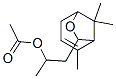 α,2,8,8-Tetramethyl-6-oxabicyclo[3.2.1]oct-2-ene-7-ethanol acetate Struktur