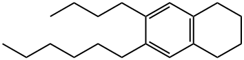 1,2,3,4-Tetrahydro-6-butyl-7-hexylnaphthalene Struktur