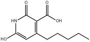 3-Pyridinecarboxylic acid, 1,2-dihydro-6-hydroxy-2-oxo-4-pentyl- (9CI) Struktur