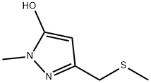 1H-Pyrazol-5-ol,  1-methyl-3-[(methylthio)methyl]- Struktur