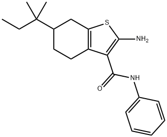 2-AMINO-6-(1,1-DIMETHYLPROPYL)-N-PHENYL-4,5,6,7-TETRAHYDRO-1-BENZOTHIOPHENE-3-CARBOXAMIDE Struktur