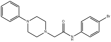 N-(4-bromophenyl)-2-(4-phenyl-1-piperazinyl)acetamide Struktur