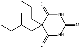 5-(2-Methylbutyl)-5-propylbarbituric acid Struktur