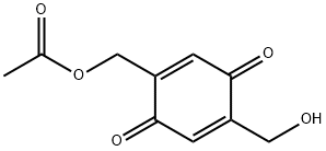 2,5-Cyclohexadiene-1,4-dione, 2-[(acetyloxy)methyl]-5-(hydroxymethyl)- (9CI) Struktur