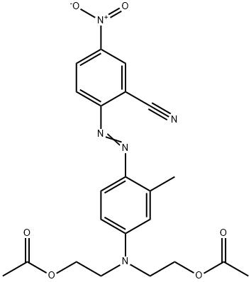 2-[[4-[(2-cyano-3-nitrophenyl)azo]-m-tolyl](2-acetoxyethyl)amino]ethyl acetate Struktur