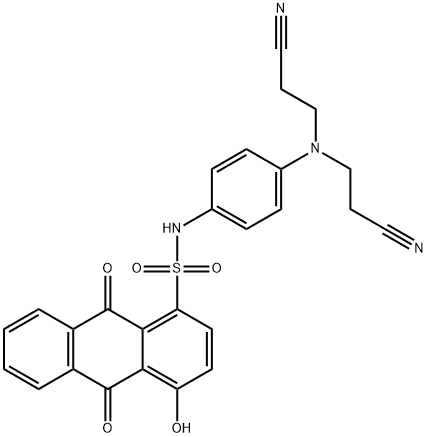 N-[4-[Bis(2-cyanoethyl)amino]phenyl]-9,10-dihydro-4-hydroxy-9,10-dioxo-1-anthracenesulfonamide Struktur