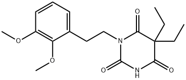 5,5-Diethyl-1-(2,3-dimethoxyphenethyl)barbituric acid Struktur