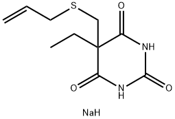 5-(Allylthiomethyl)-5-ethyl-2-sodiooxy-4,6(1H,5H)-pyrimidinedione Struktur