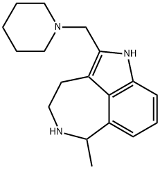 3,4,5,6-Tetrahydro-6-methyl-2-piperidinomethyl-1H-azepino[5,4,3-cd]indole Struktur