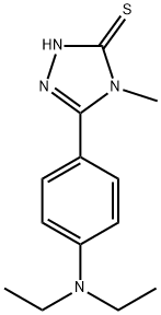 5-[4-(DIETHYLAMINO)PHENYL]-4-METHYL-4H-1,2,4-TRIAZOLE-3-THIOL Struktur