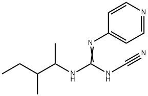 2-Cyano-1-(1,2-dimethylbutyl)-3-(4-pyridyl)guanidine Struktur